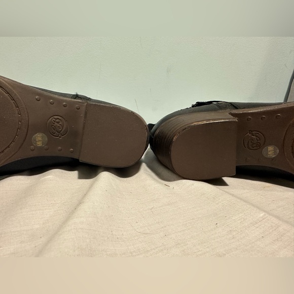 Lucky Brand Blandre Booties Ankle Boots Black Leather Stack Heel Sz6 NEW No Box - Picture 9 of 12